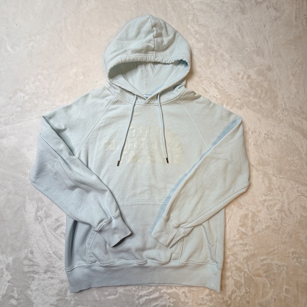The North Face women's Light Blue Pullover Hoodie, Med.